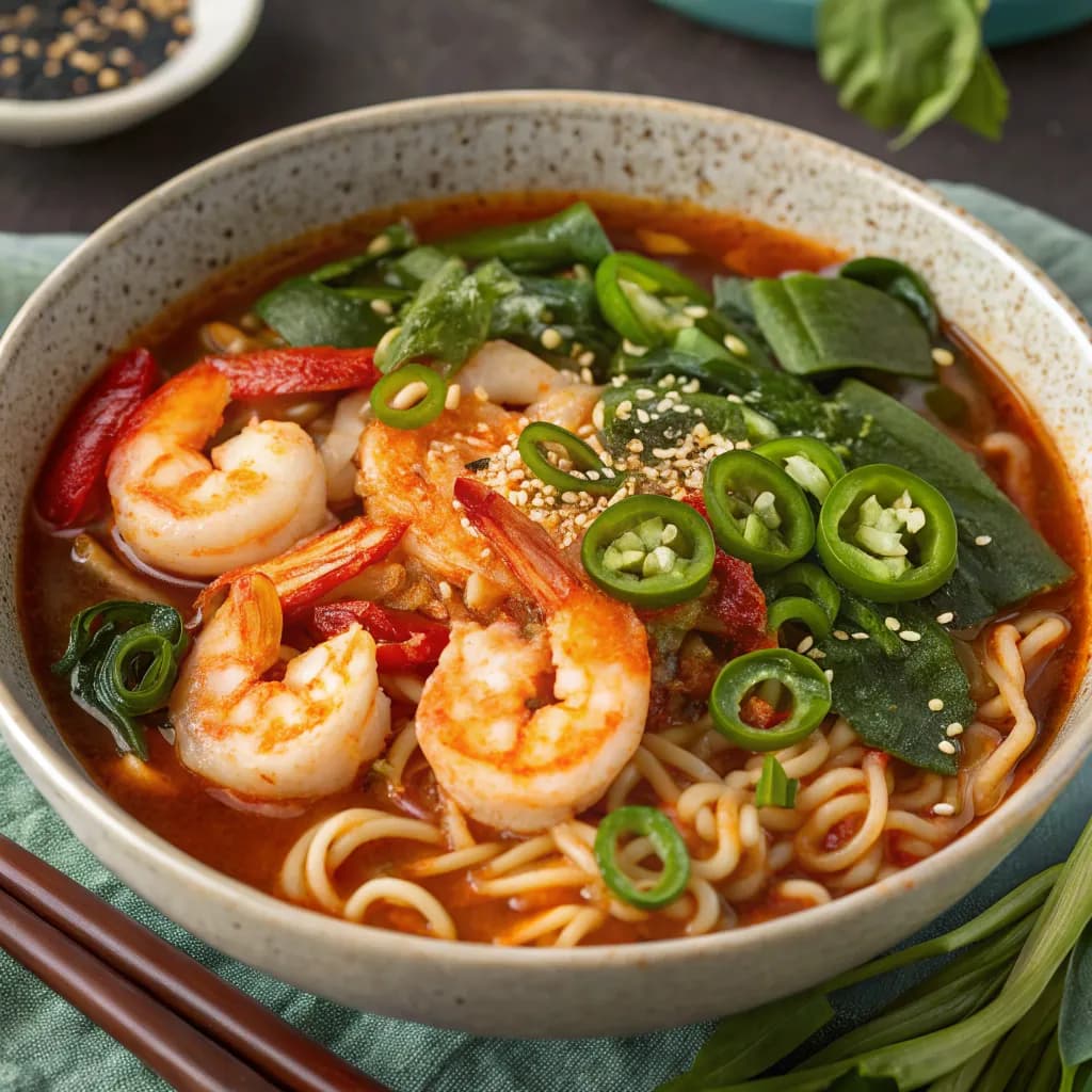 Spicy Shrimp Ramen Noodles