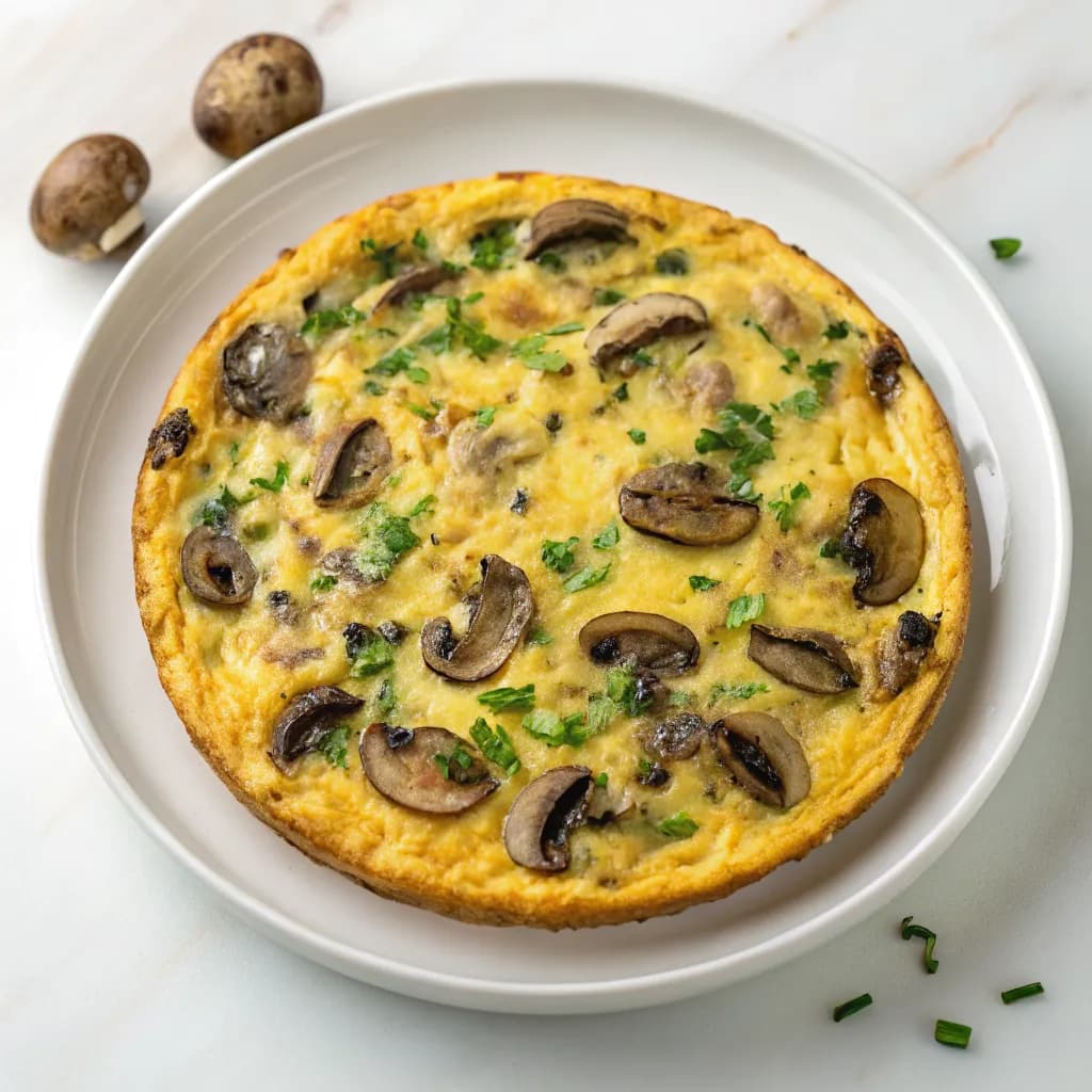 Cheddar and Mushroom Frittata