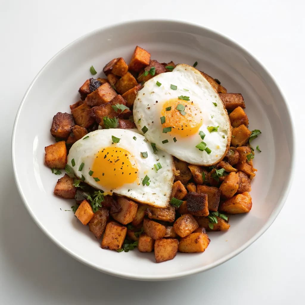 Sweet Potato and Egg Breakfast Hash