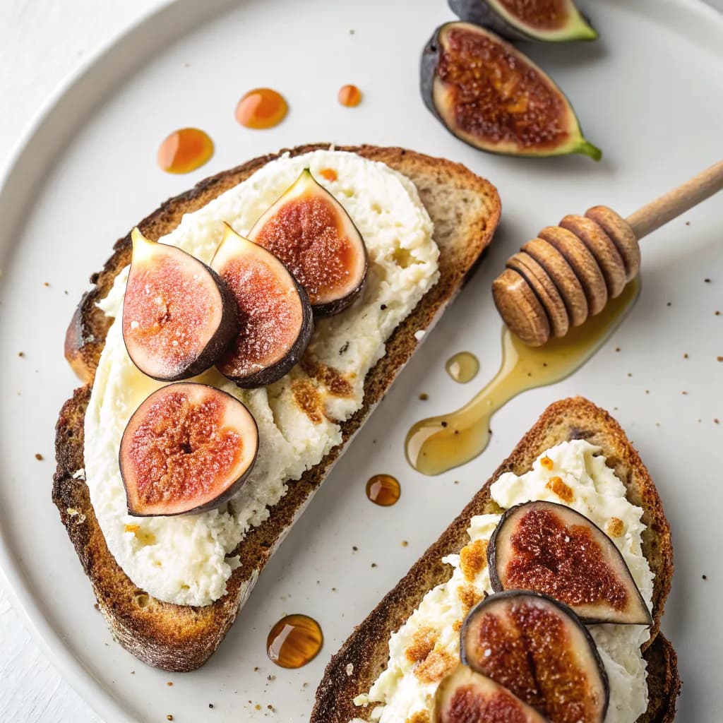 Ricotta Toast with Honey and Figs