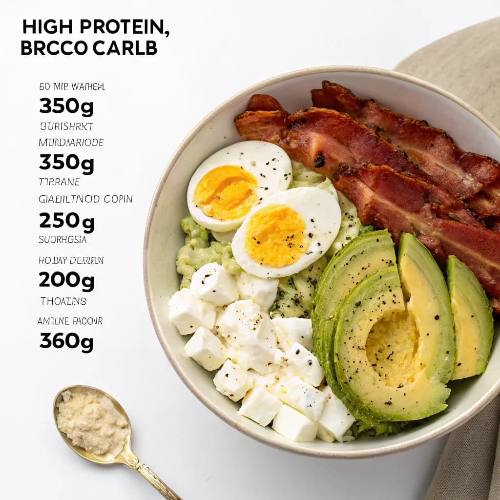 High-Protein Bacon, Egg & Avocado Breakfast Bowl