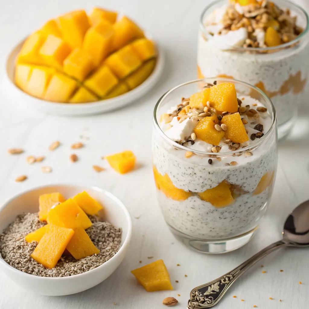 Mango and Coconut Chia Parfait