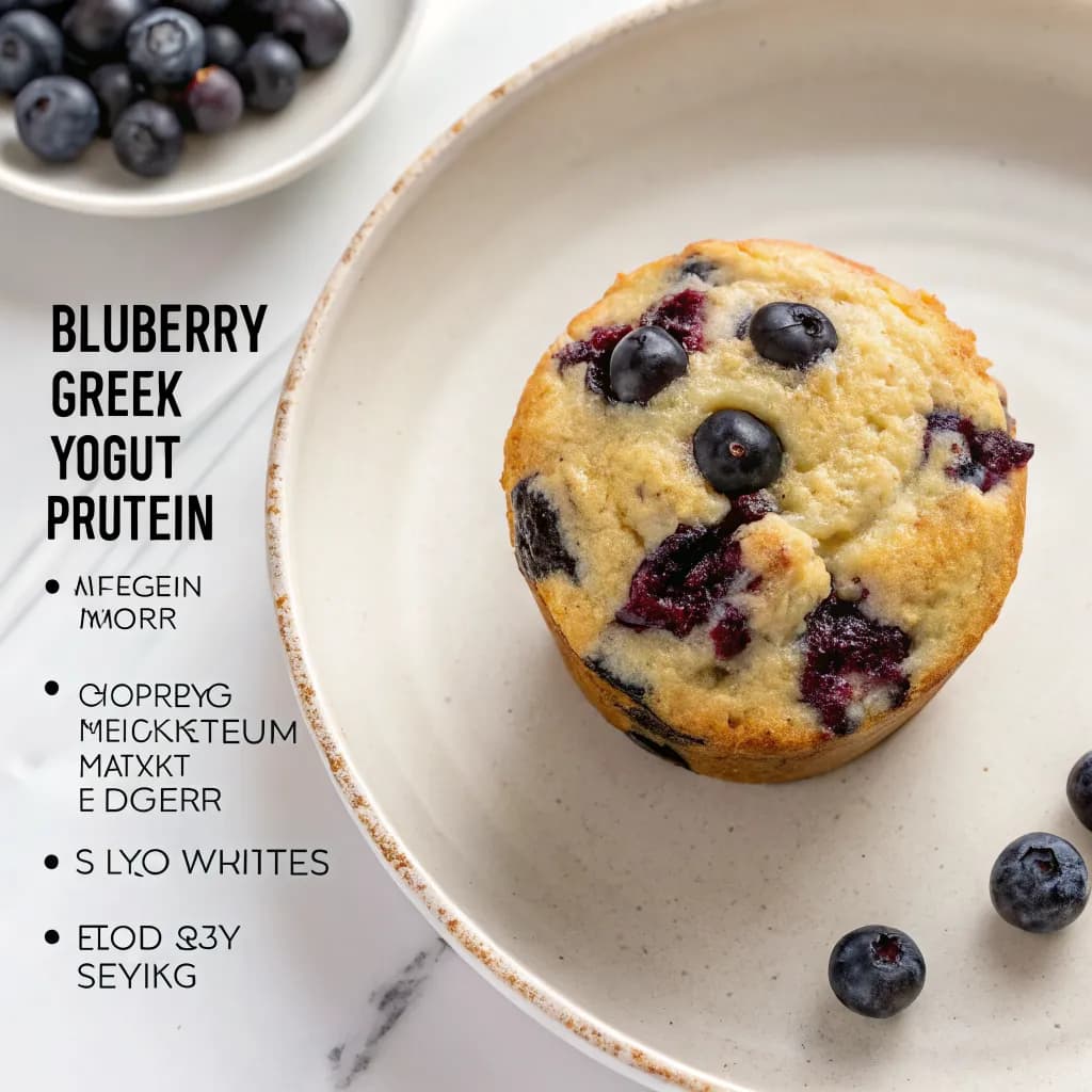 High-Protein Blueberry Greek Yogurt Protein Muffins