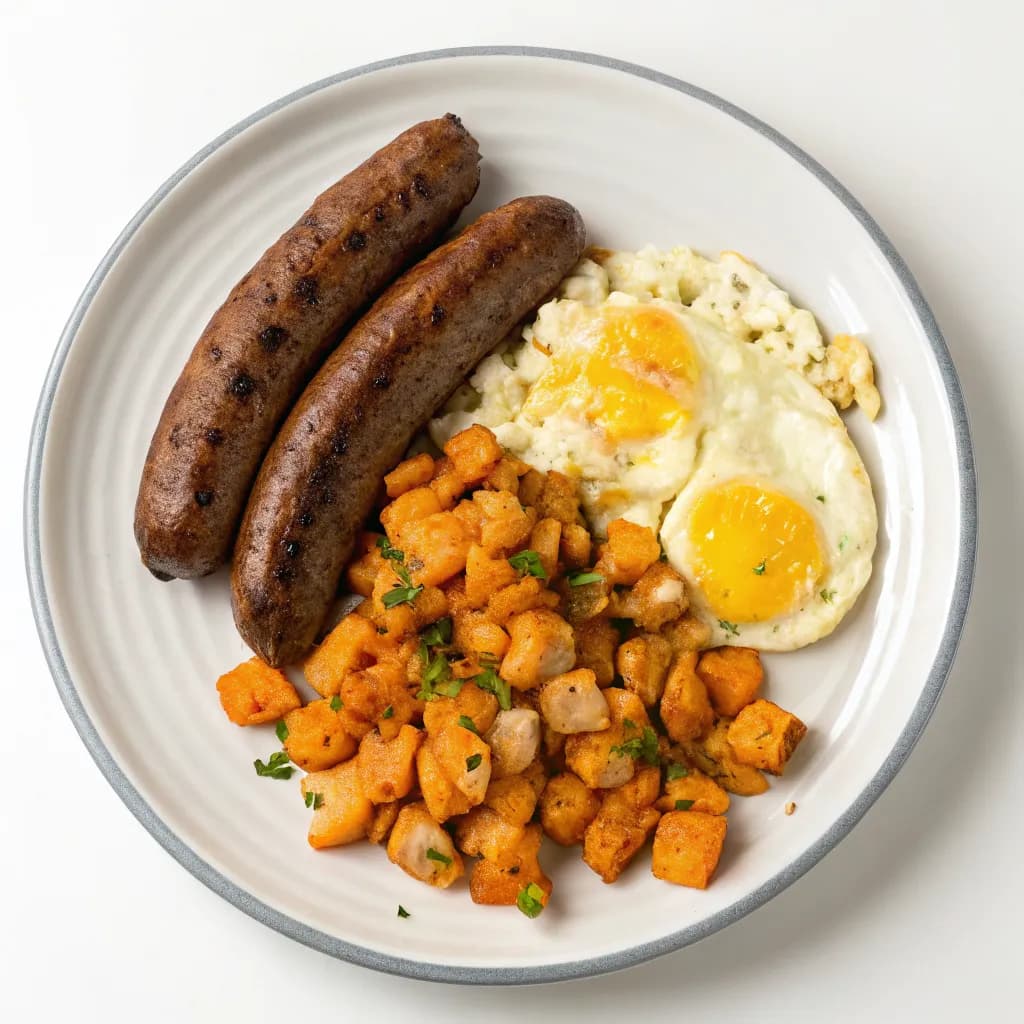 High-Protein Turkey Sausage and Sweet Potato Hash