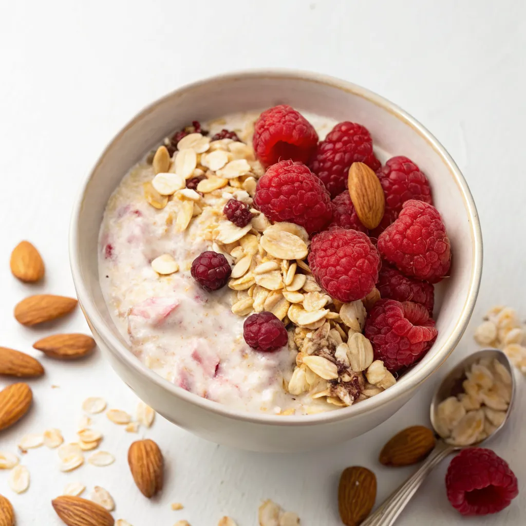 Raspberry Almond Overnight Oats
