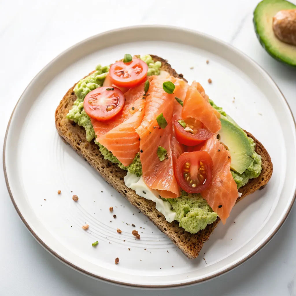 Smoked Salmon & Avocado Toast with Tomato