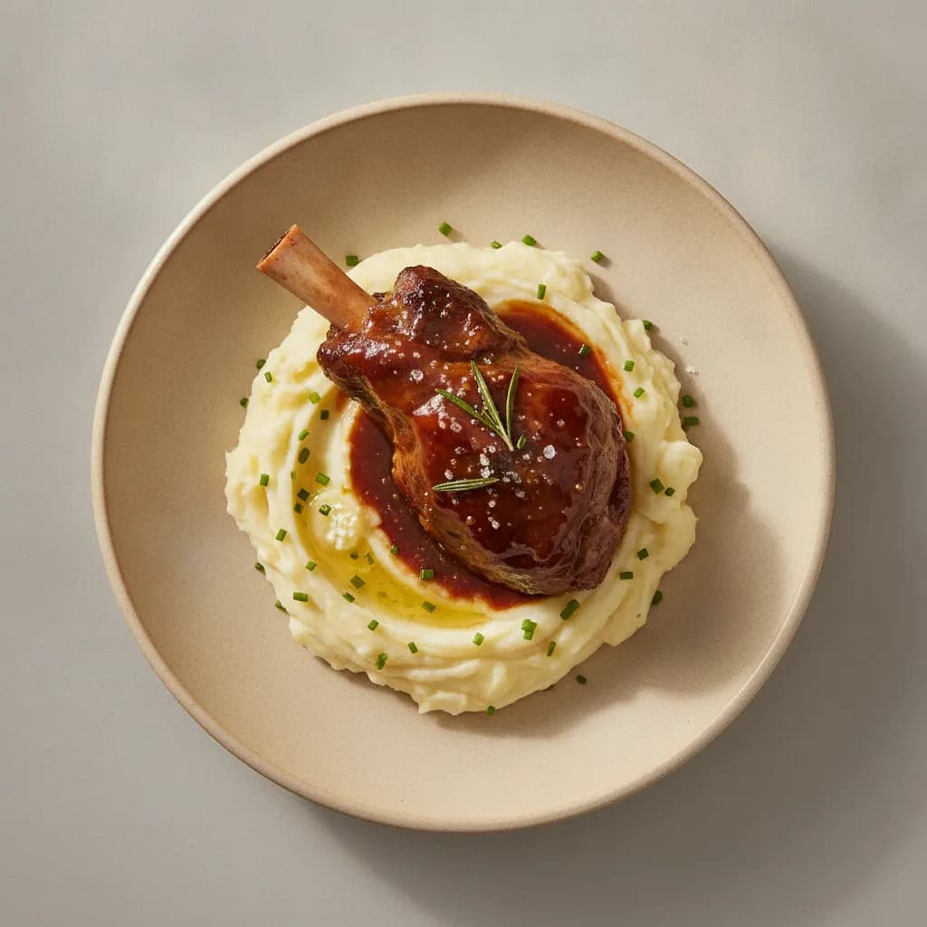 High-Protein Lamb Shank with Mashed Potatoes