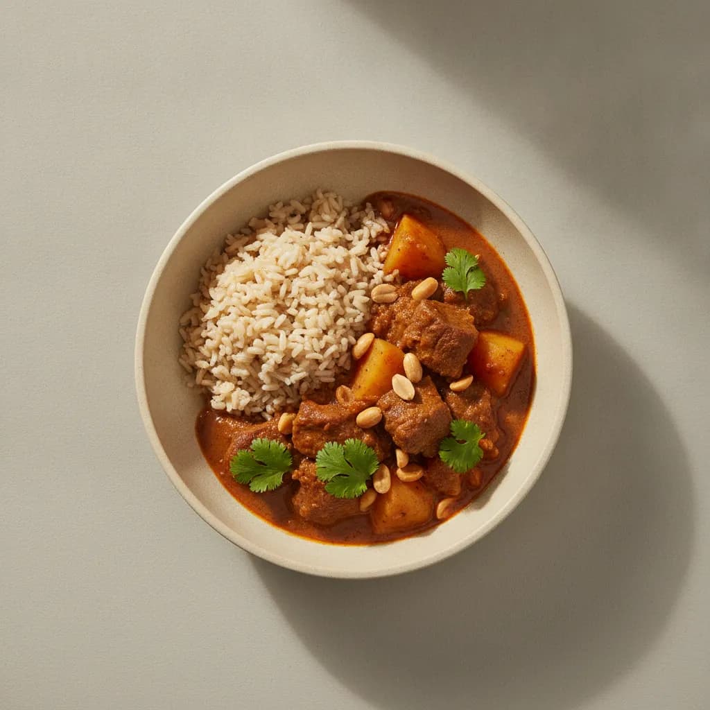 Beef Massaman Curry with Brown Rice