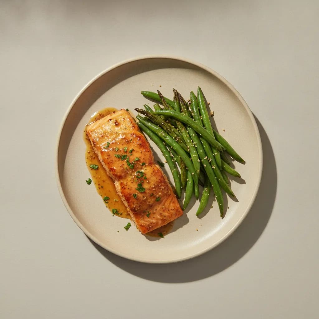 Honey Mustard Salmon with Green Beans