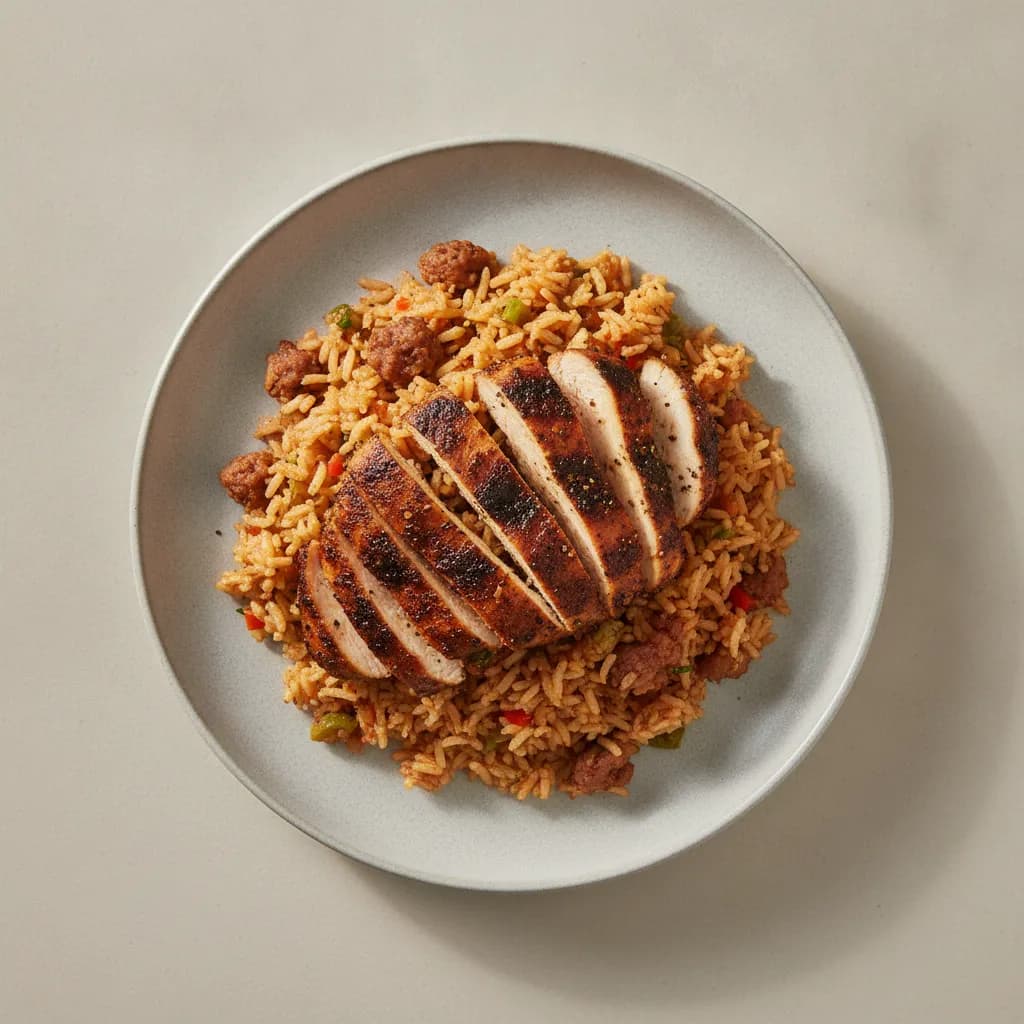 Blackened Chicken with Dirty Rice