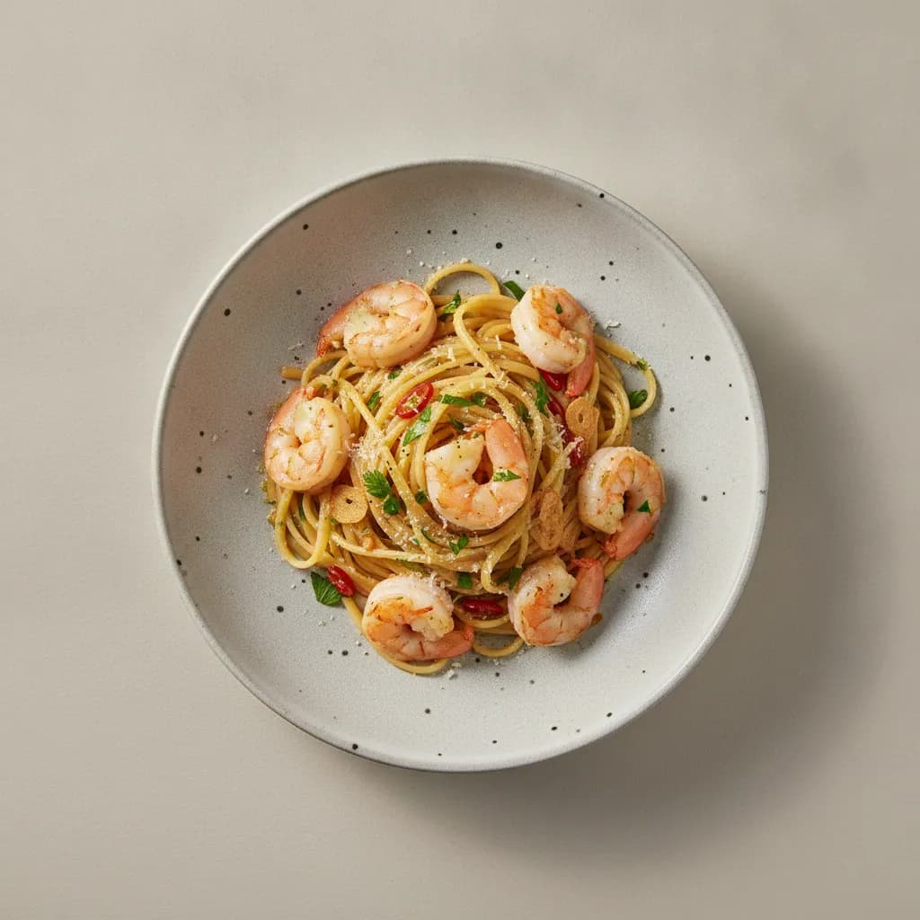 Garlic Prawn Pasta