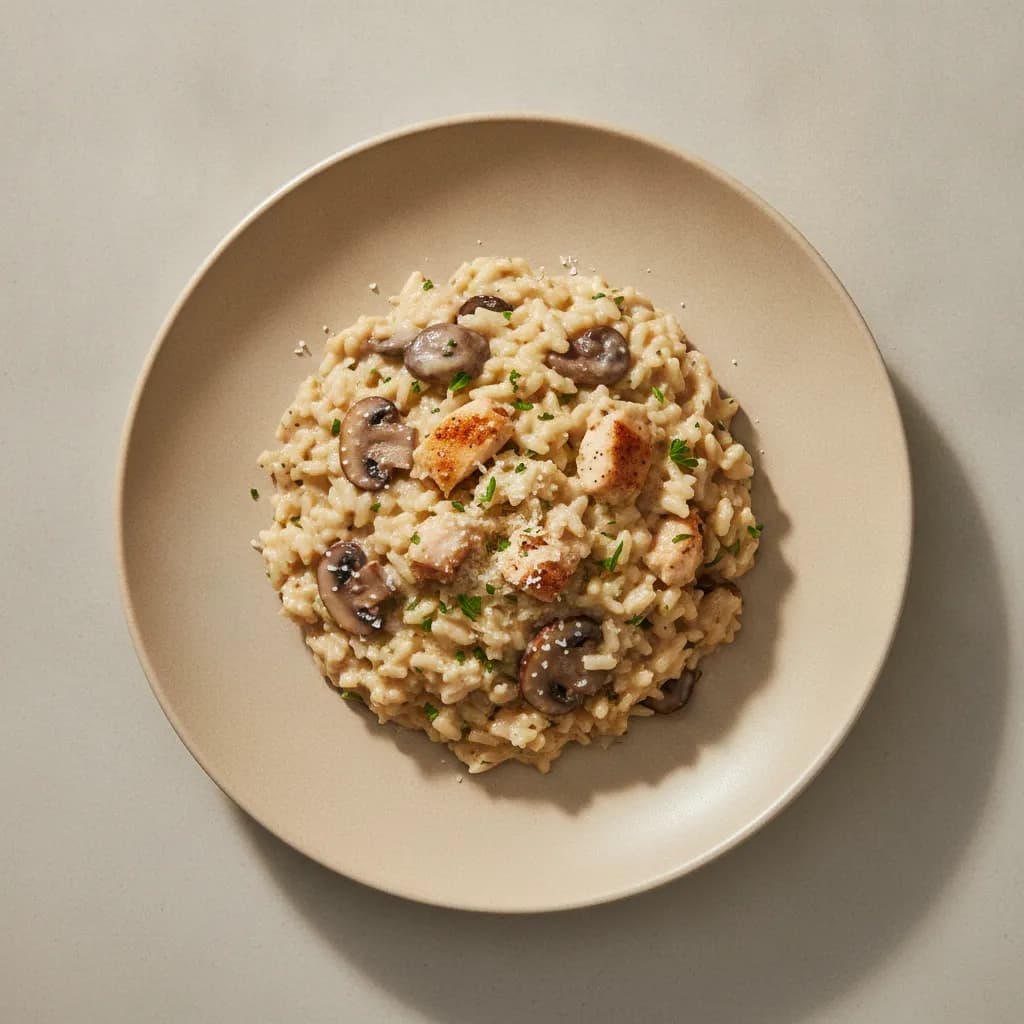 Creamy Chicken and Mushroom Risotto