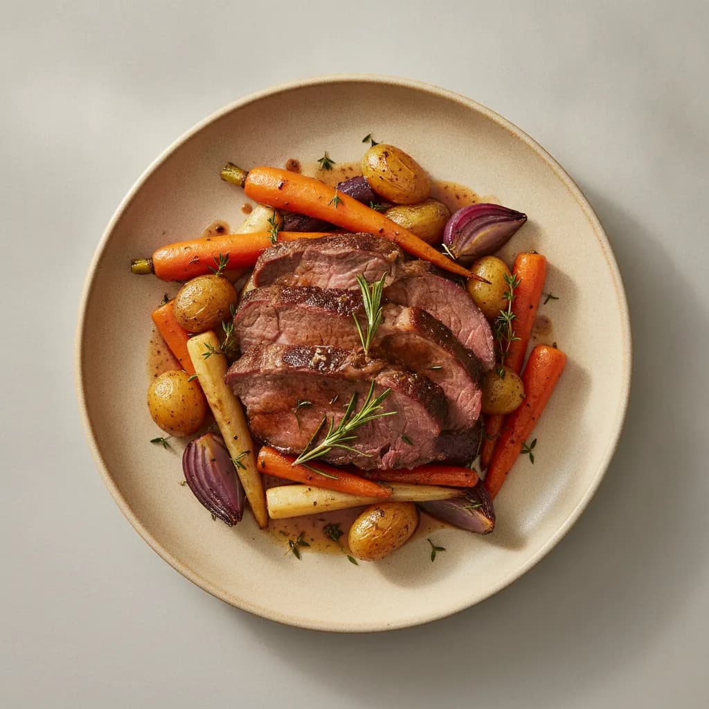 Slow-Cooked Beef Brisket with Root Vegetables