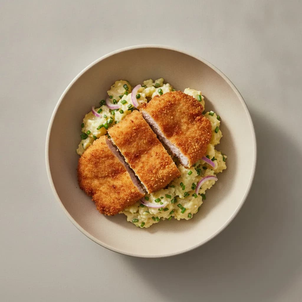 Pan-Fried Pork Schnitzel with Creamy Potato Salad