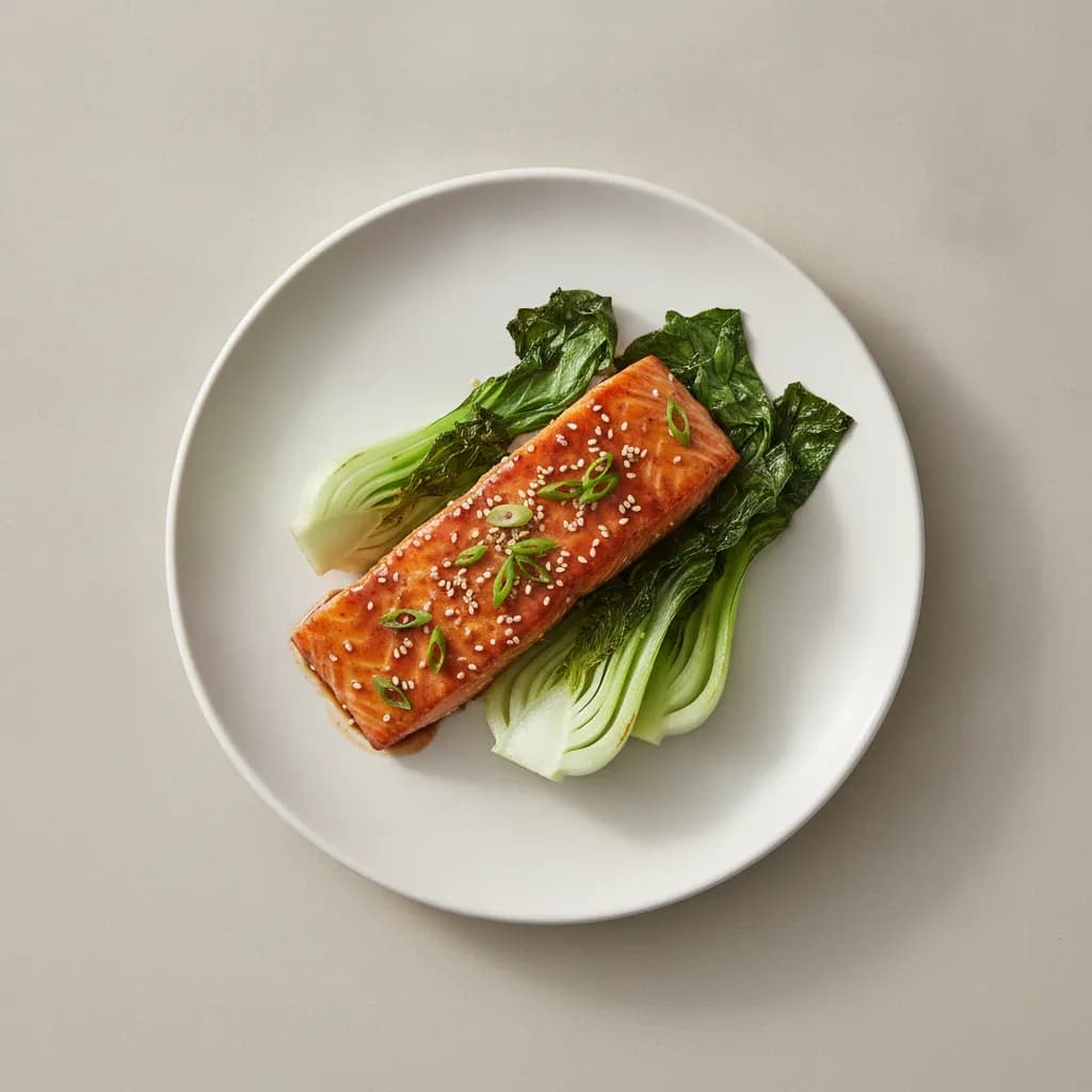 Miso-Style Glazed Salmon with Bok Choy
