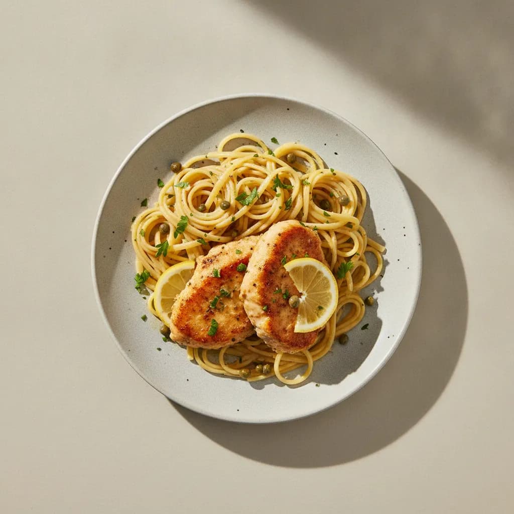 Chicken Piccata with Linguine