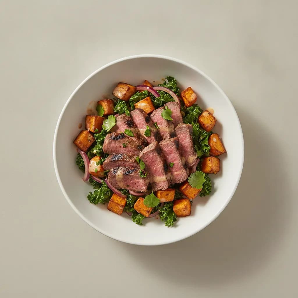Grilled Sirloin Steak & Roasted Sweet Potato Salad