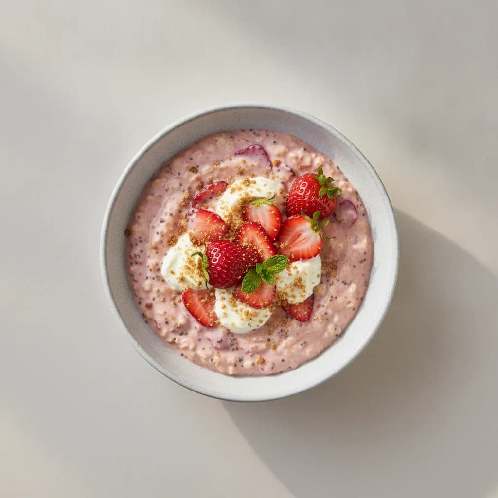 Strawberry Cheesecake Overnight Oats